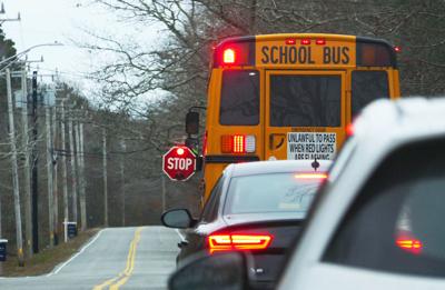 stopped school bus