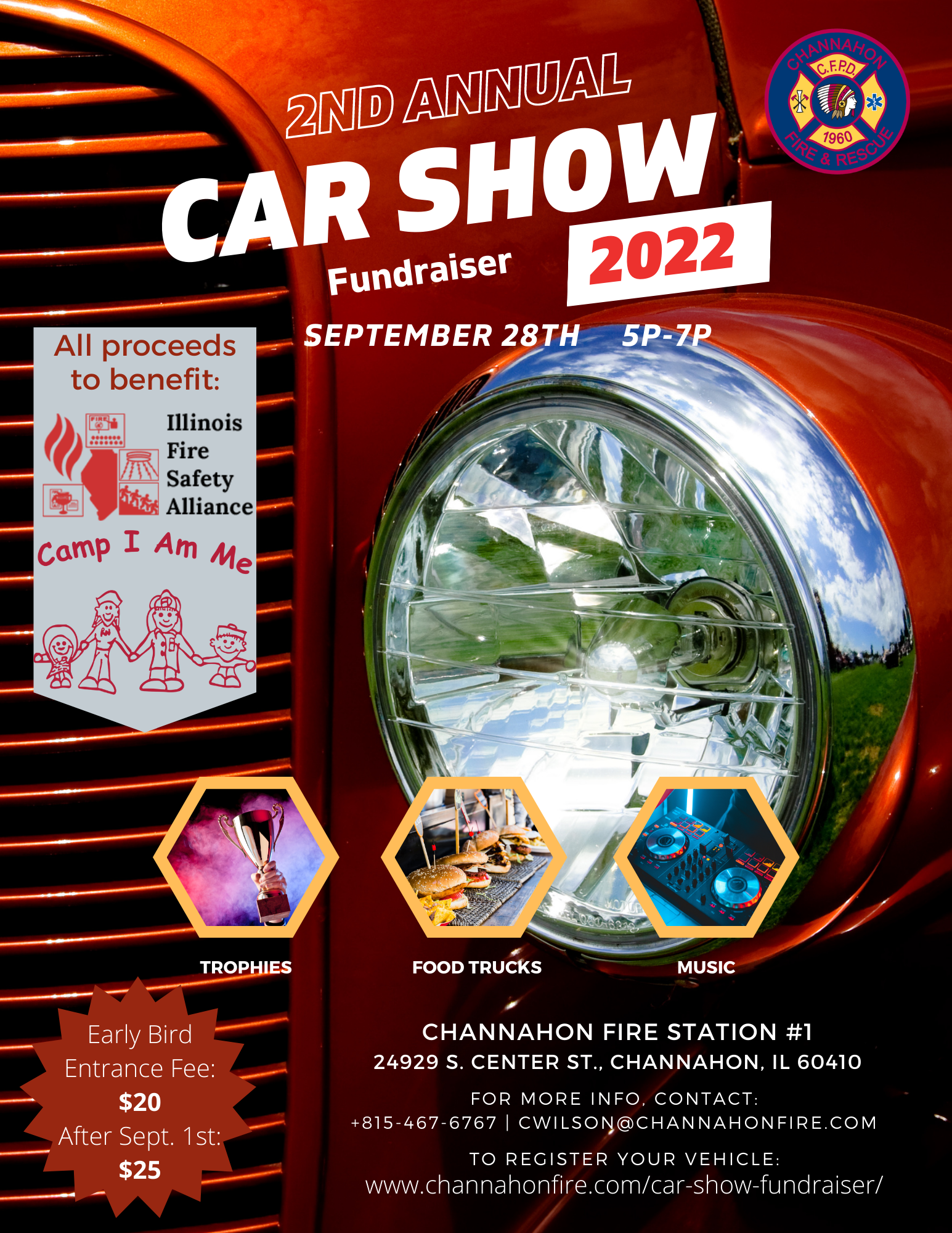 2nd Annual car show flyer for participants