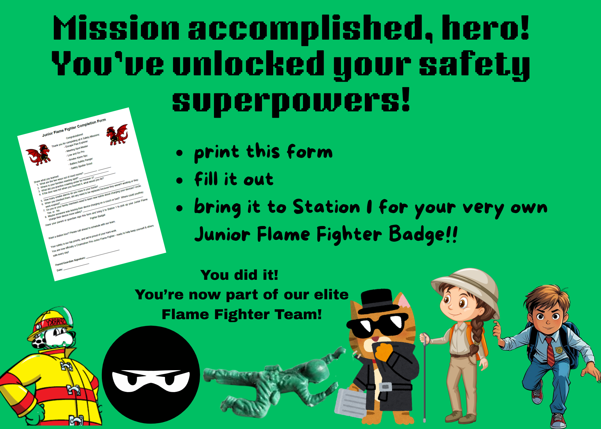 Mission Accomplished! You've unlocked your safety superpowers!