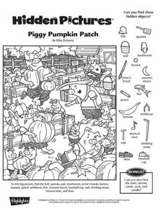 Printable Hidden Pictures page. Search and Find