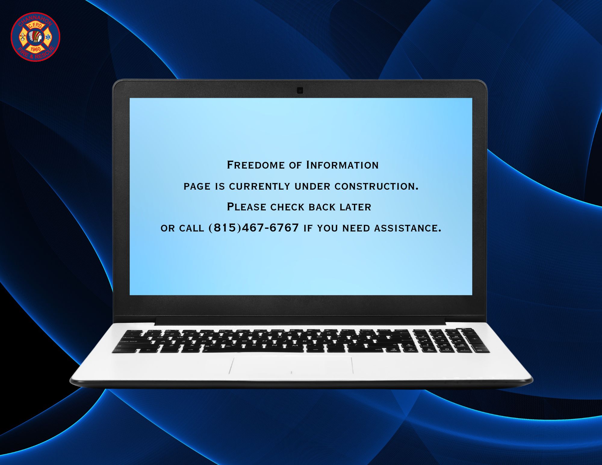 image of computer stating page is currently under contstruction
